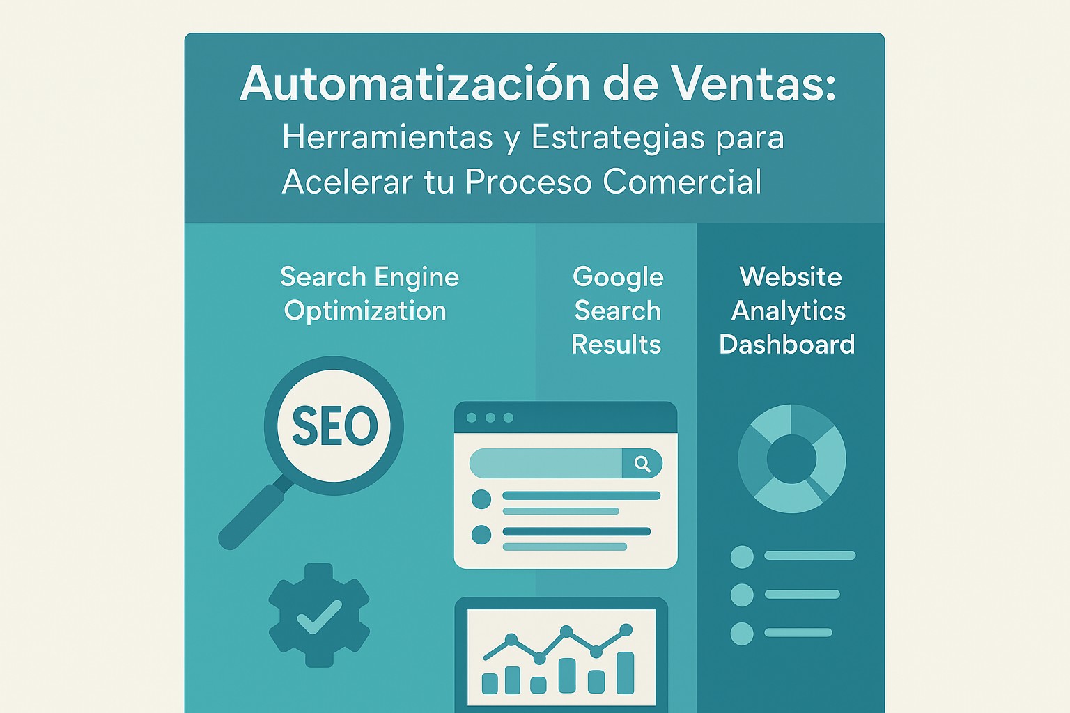 Infografía: conceptos clave de Automatización de Ventas: Herramientas y Estrategias para Acelerar tu Proceso Comercial