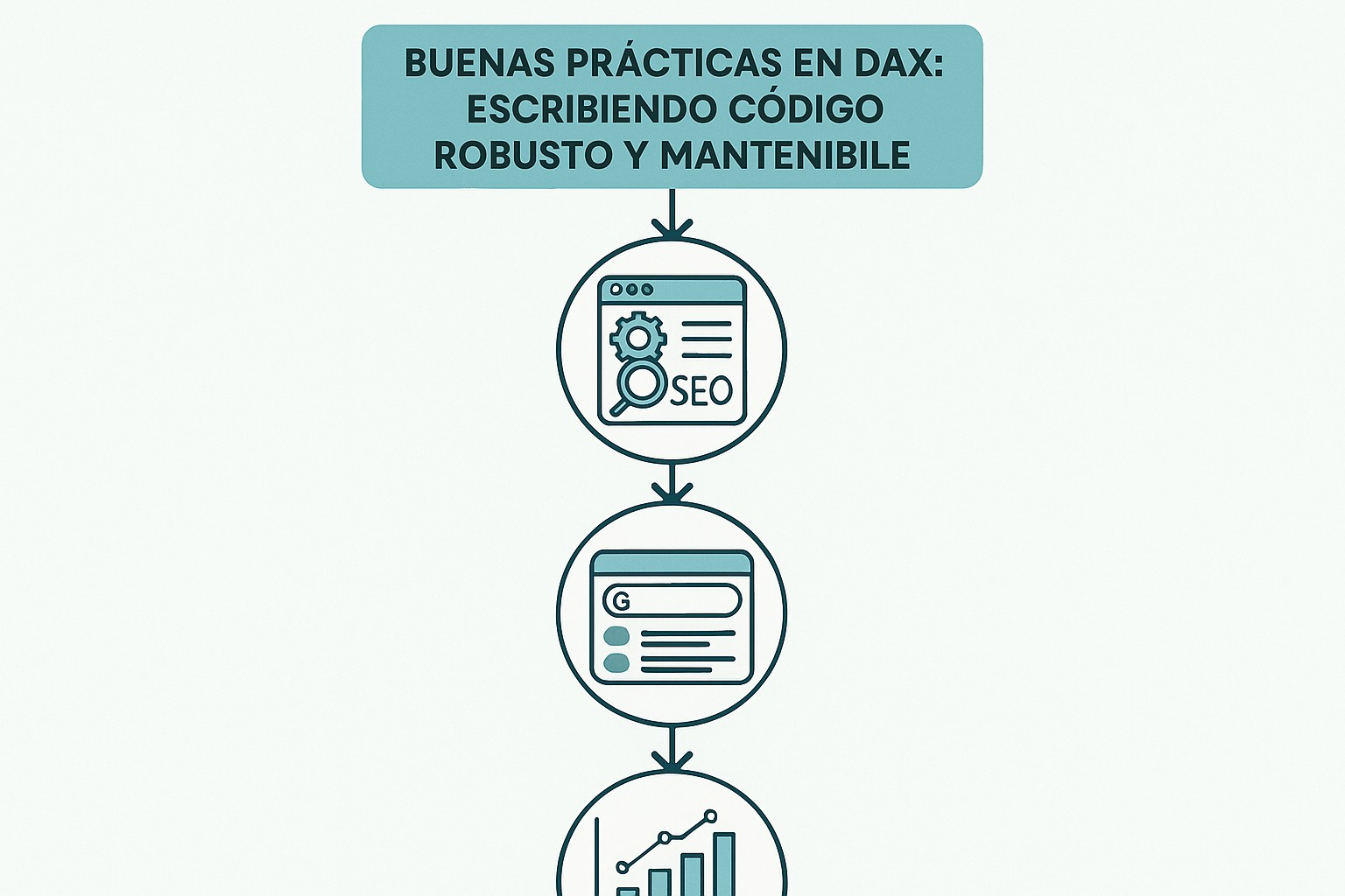 Infografía: conceptos clave de Buenas Prácticas en DAX: Escribiendo Código Robusto y Mantenible