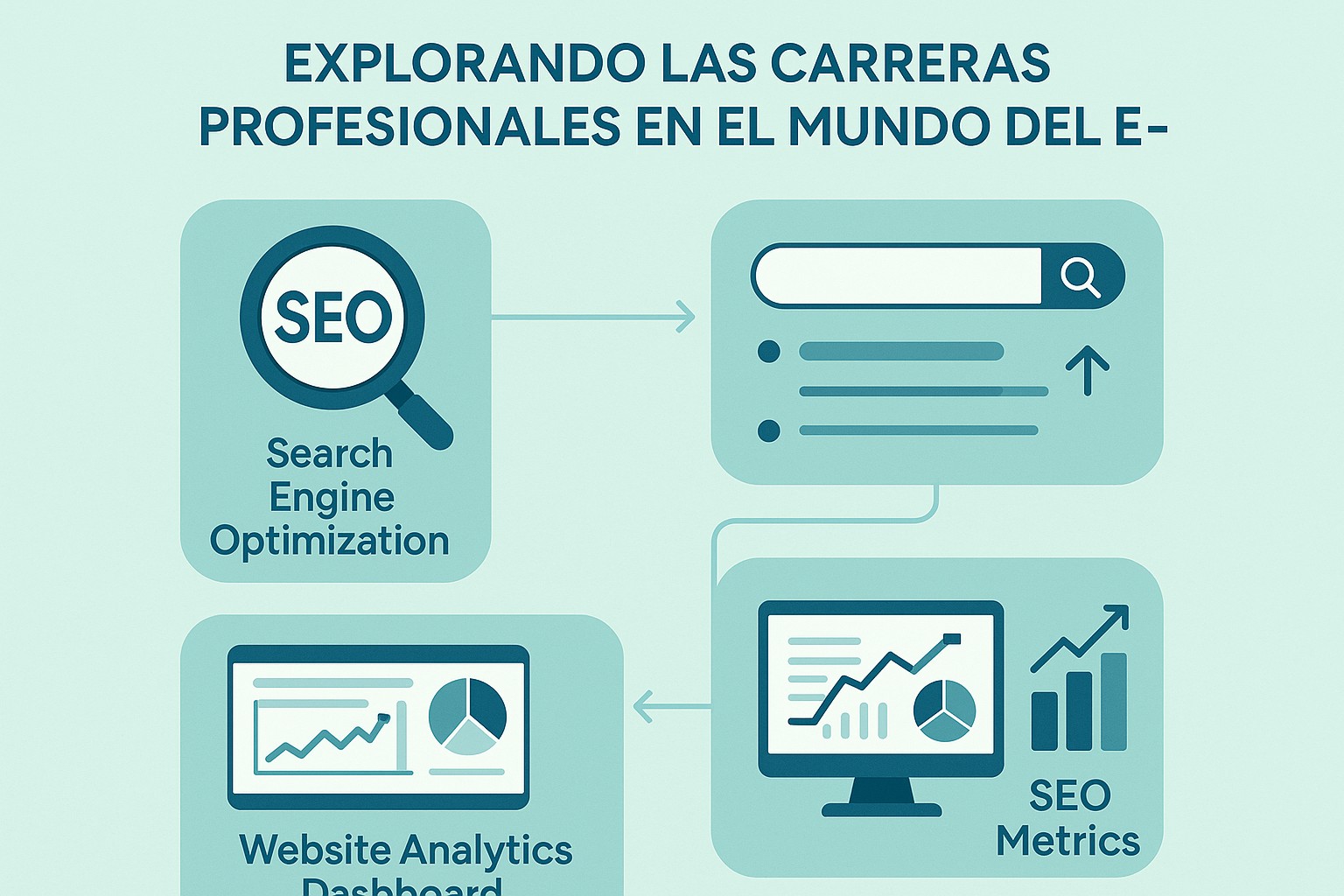Infografía: conceptos clave de Explorando las Carreras Profesionales en el Mundo del E-Learning