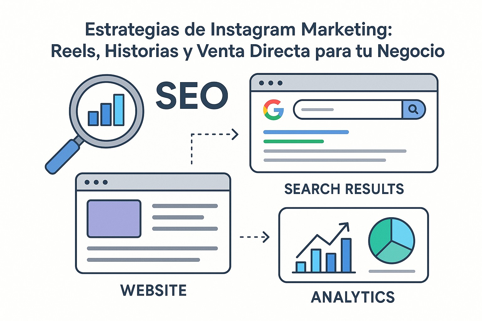 Diagrama sobre estrategias instagram marketing negocios
