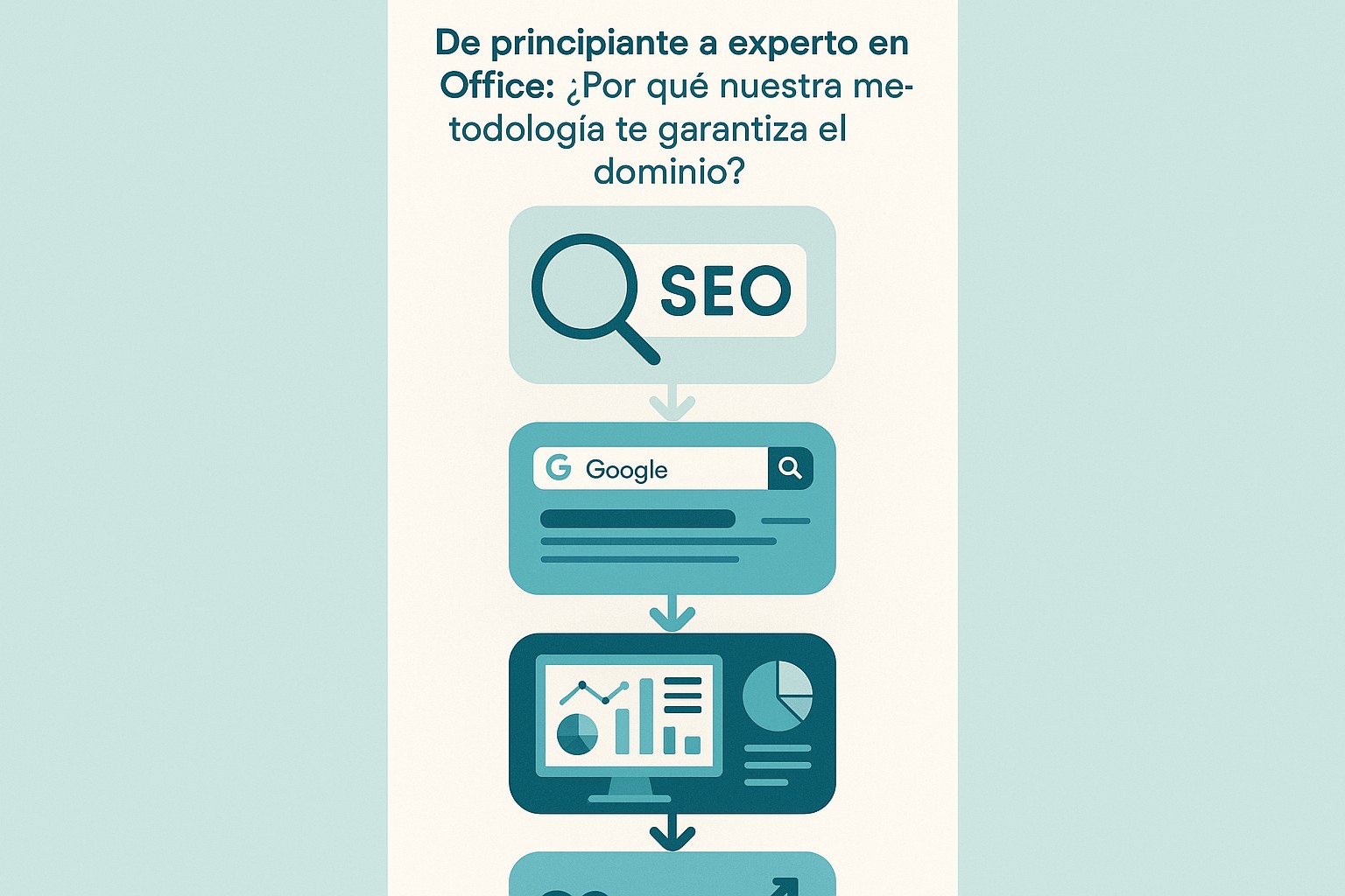 Infografía: conceptos clave de De principiante a experto en Office: ¿Por qué nuestra metodología te garantiza el dominio?
