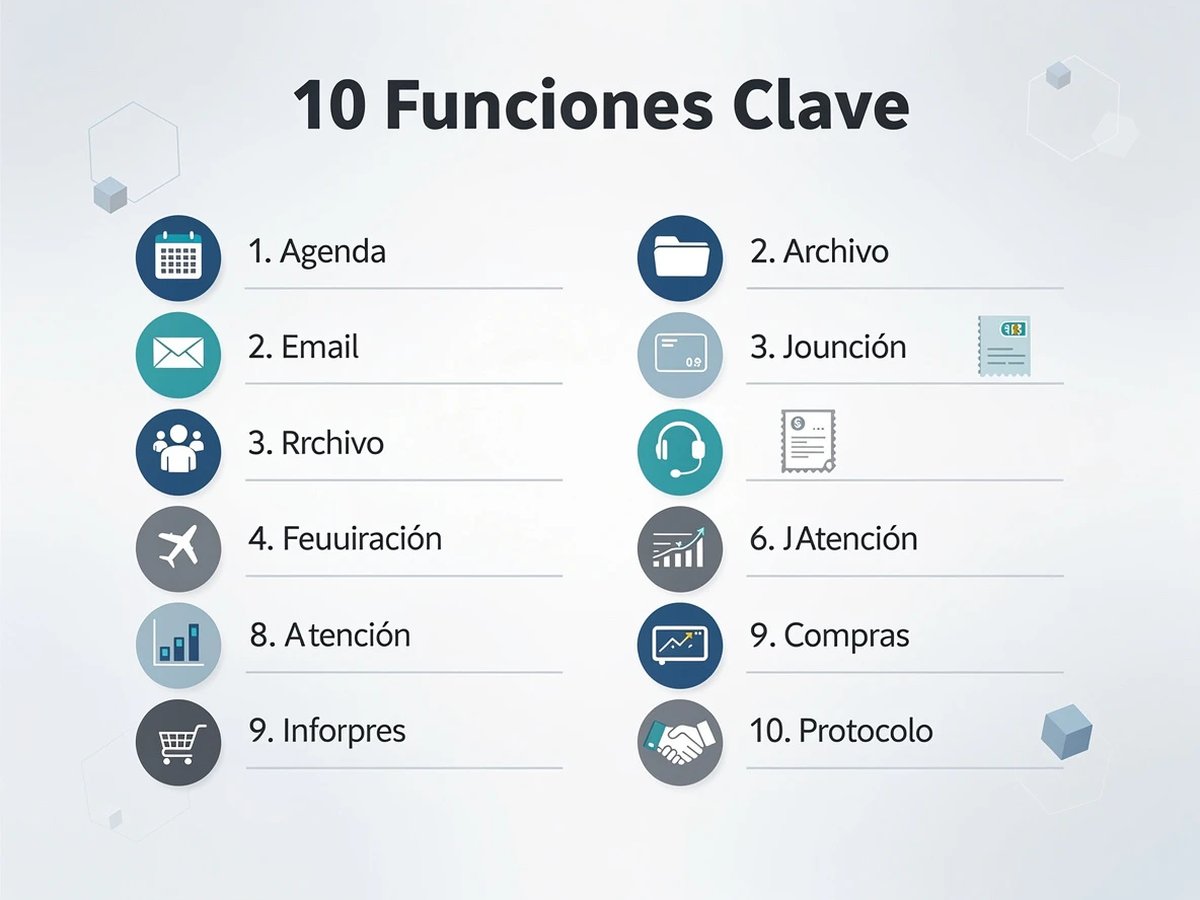 Infograf&iacute;a: 10 funciones clave de una secretaria - checklist visual
