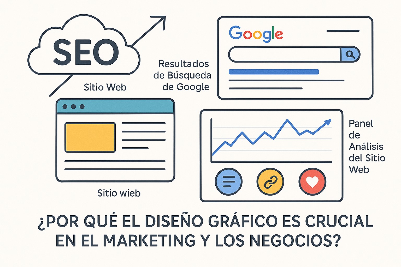 Diagrama sobre impacto diseno marketing negocios