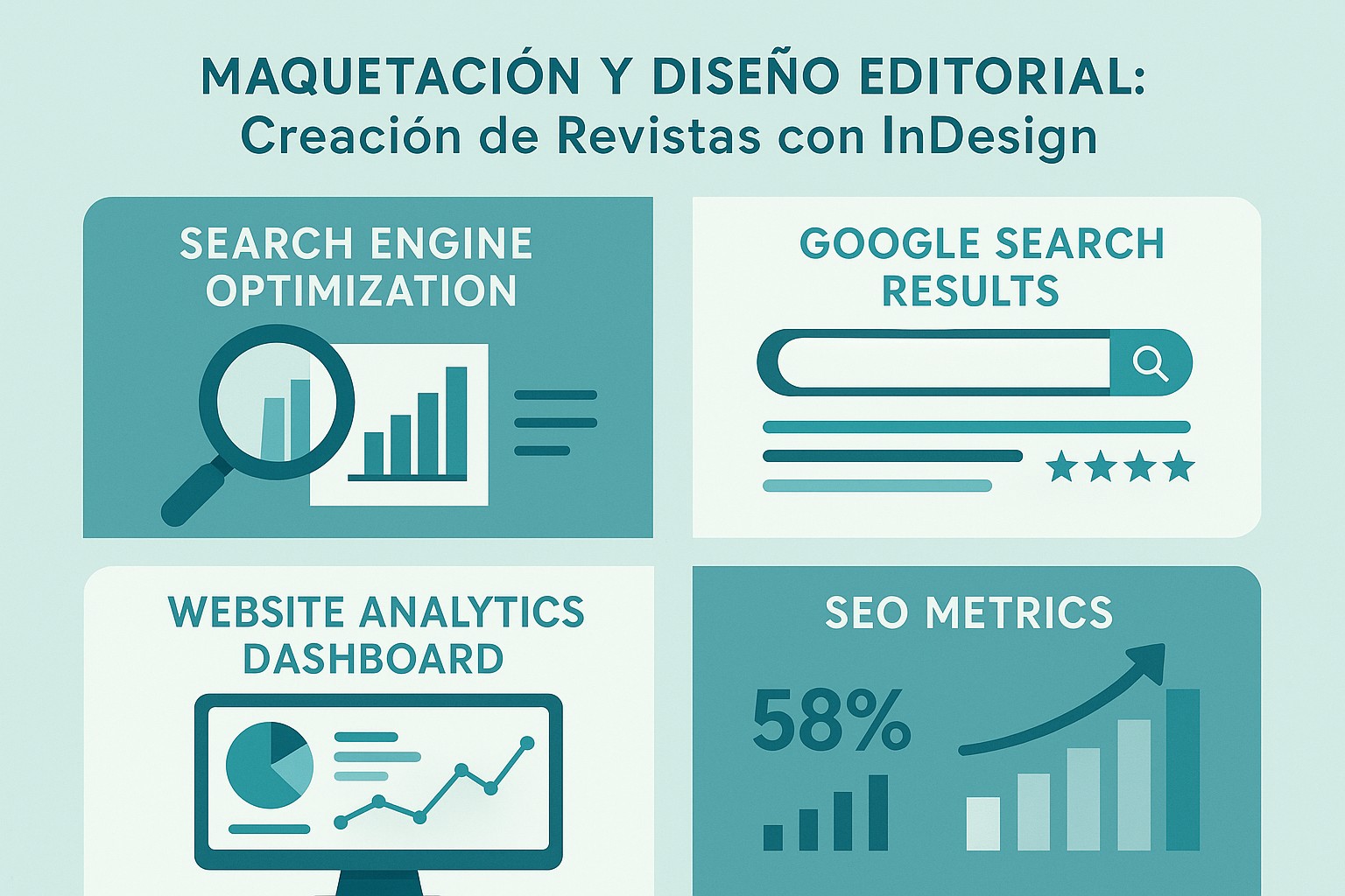 Infografía: conceptos clave de Maquetación y Diseño Editorial: Creación de Revistas con InDesign