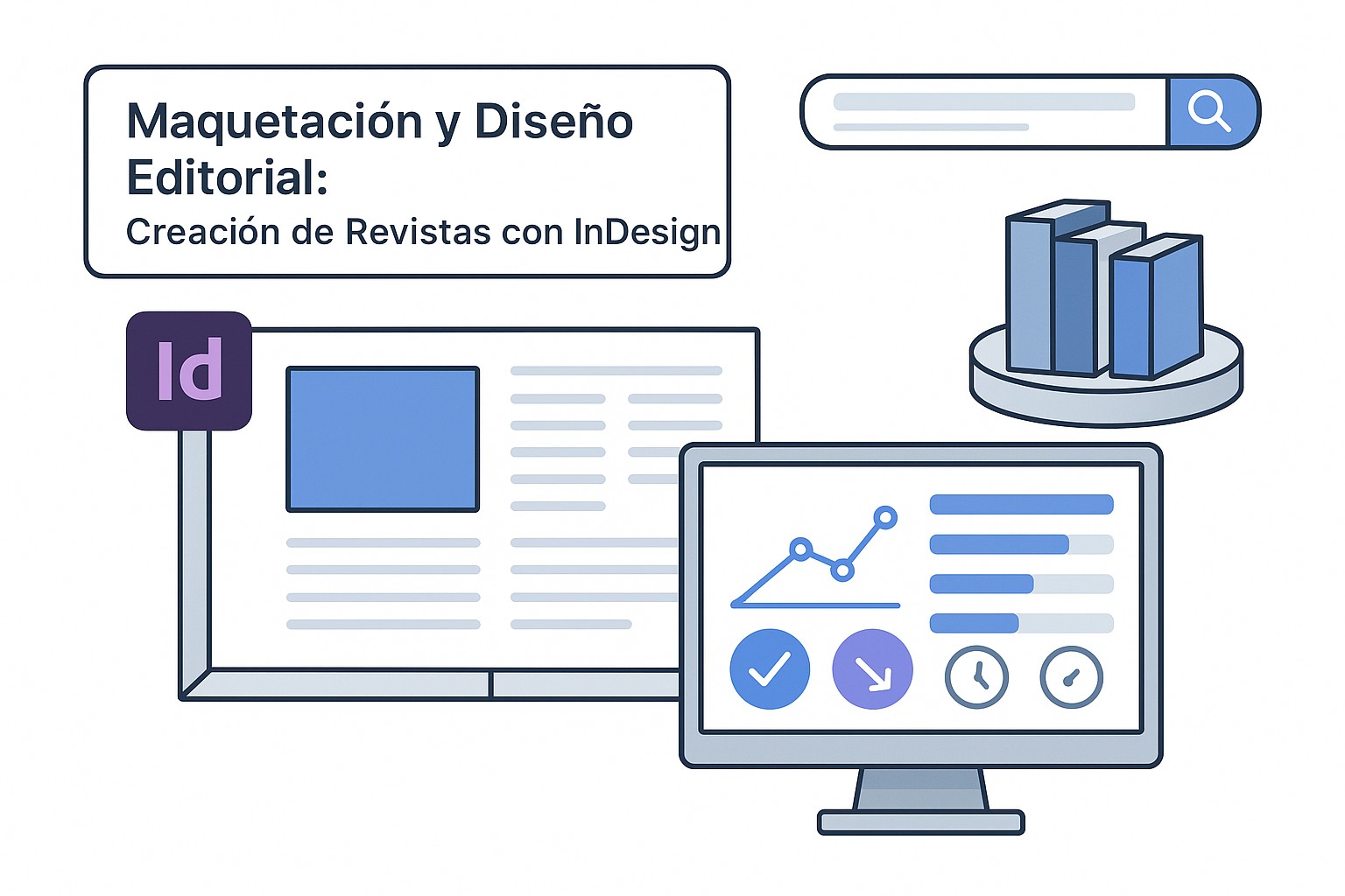 Diagrama sobre maquetacion diseno editorial indesign