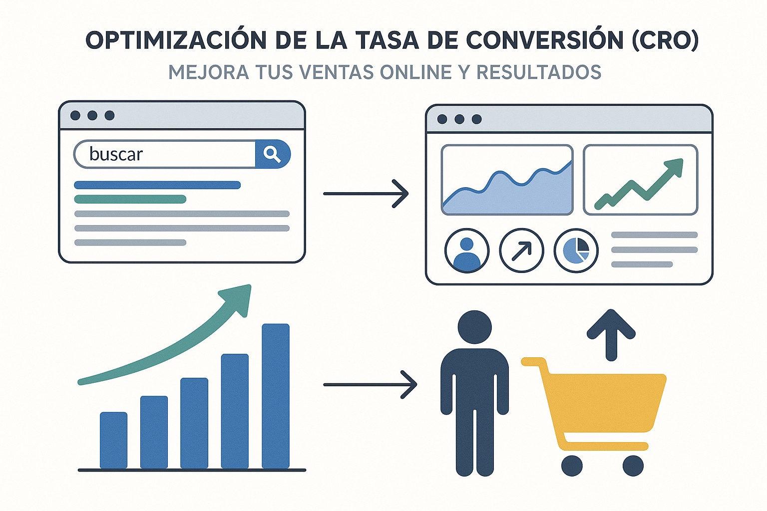 Diagrama sobre optimizacion tasa conversion cro