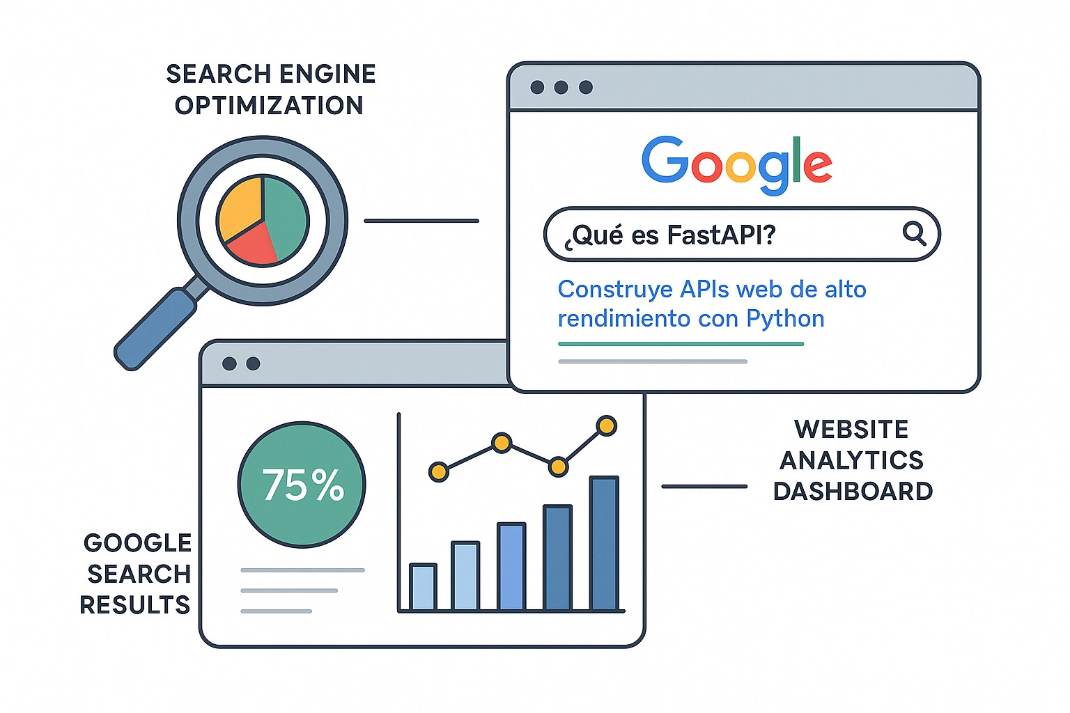 Diagrama sobre que es fastapi python api web