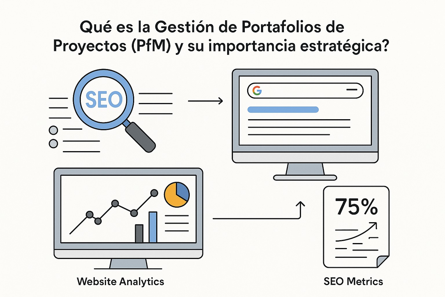 Gráfico mostrando la alineación de la estrategia empresarial con el portafolio de proyectos