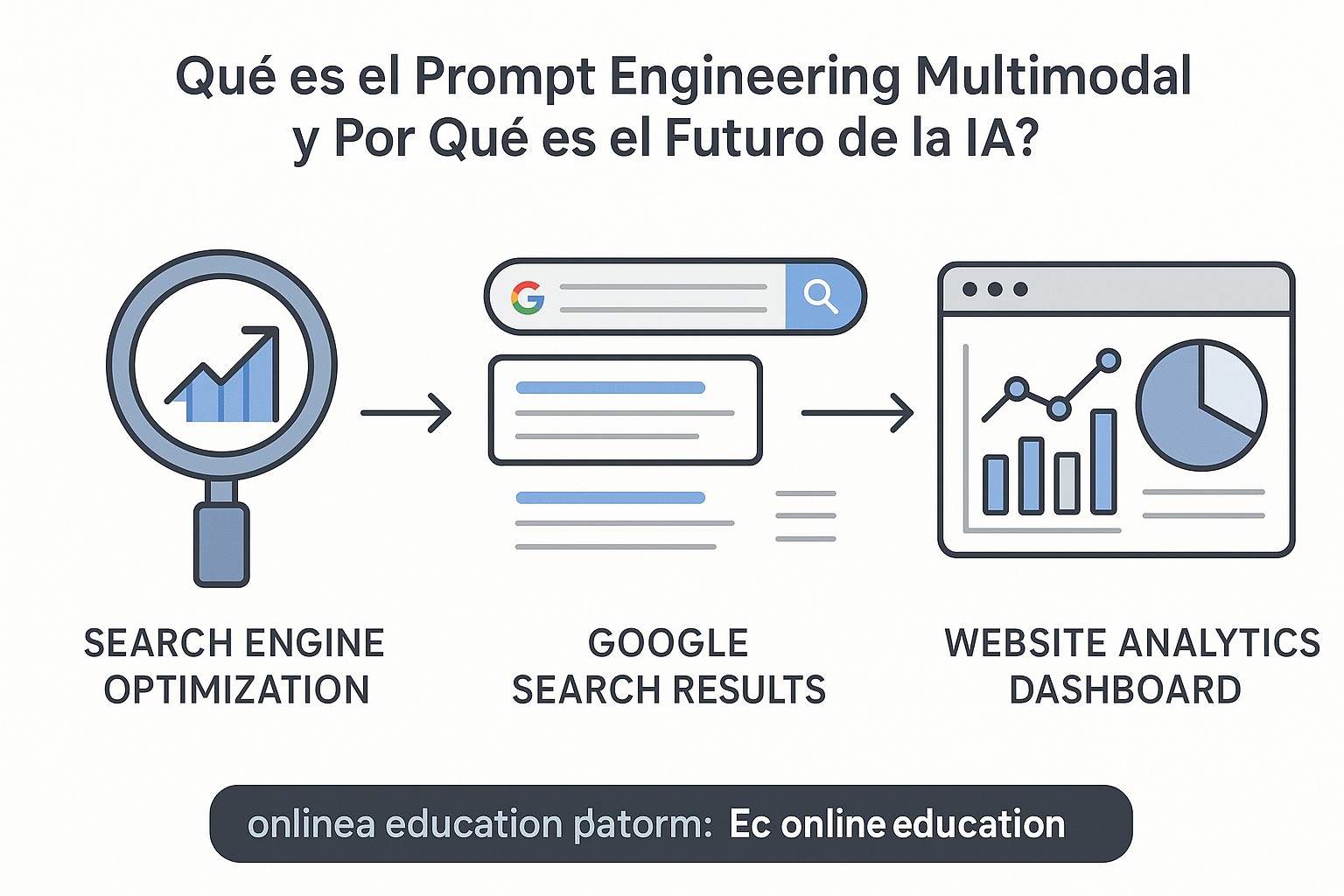 Una persona interactuando con una interfaz de IA que muestra texto, imágenes y ondas de audio, representando el prompt engineering multimodal.