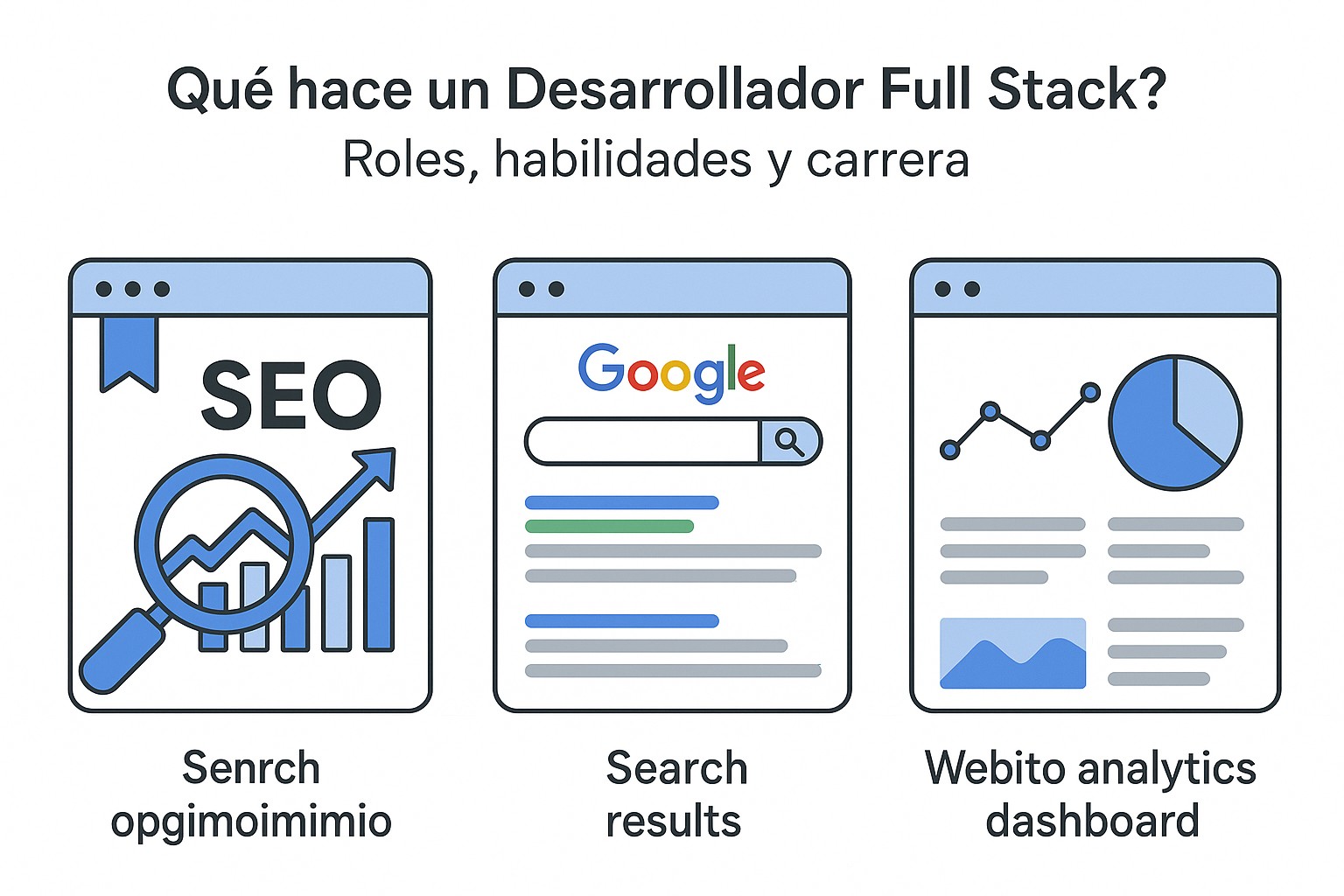 Un desarrollador Full Stack trabajando en su ordenador con código en la pantalla.