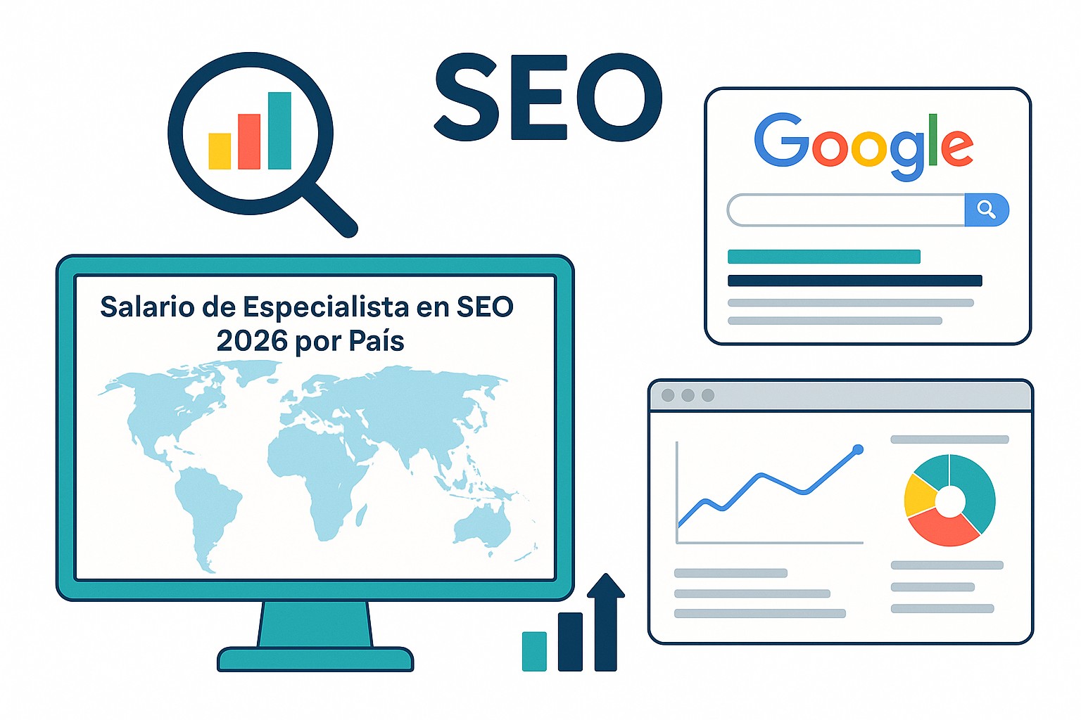 Diagrama sobre salario especialista seo