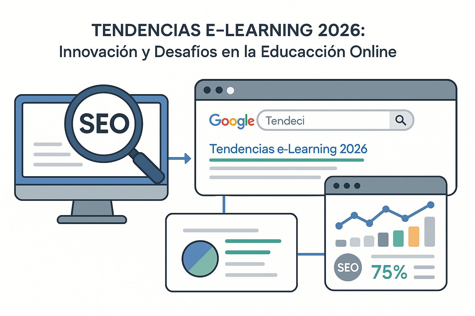 Diagrama sobre tendencias elearning 2026 innovacion educativa