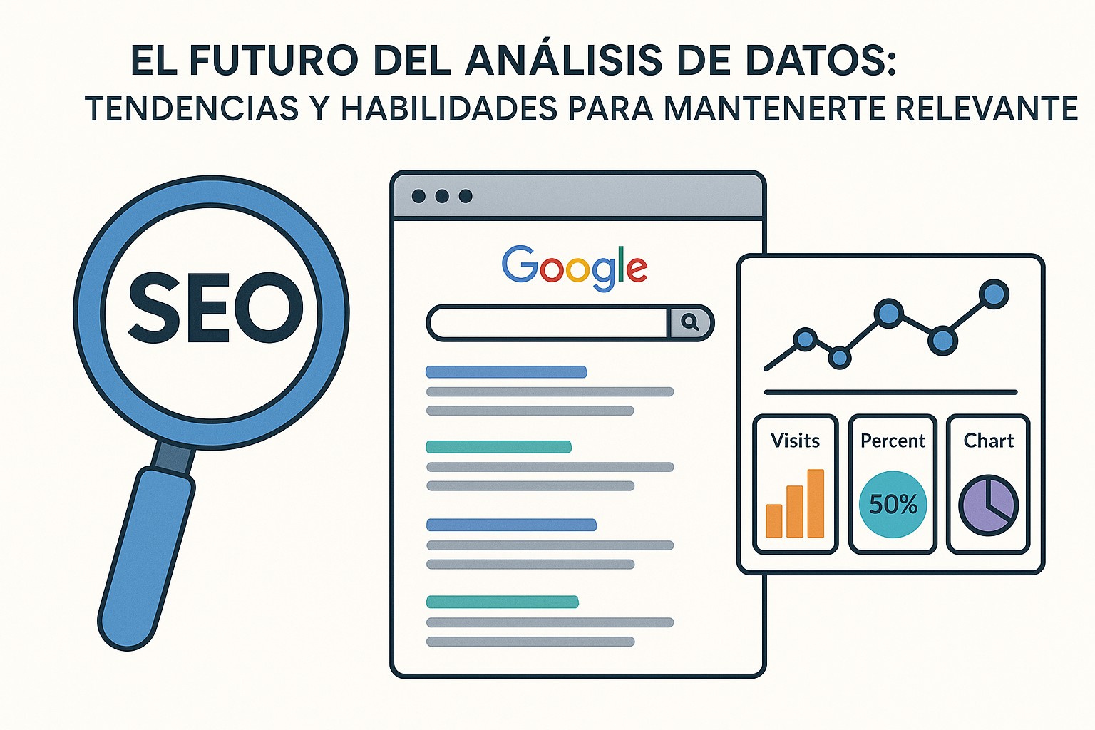 Analista de datos interactuando con una interfaz de IA generativa para crear visualizaciones