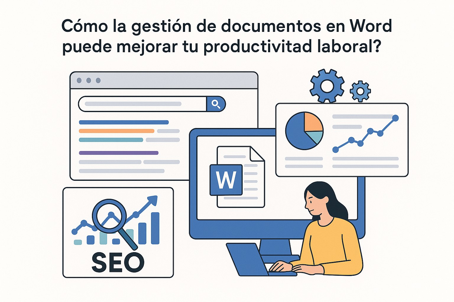 Equipo colaborando en documentos de Word en línea en una pantalla grande
